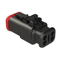 Amphenol SINE Systems AT06-4S-SR01BLK ປລັກ 4-ທາງ ການປົກປ້ອງແຮງດັນ 4-ທາງ ສີດຳ