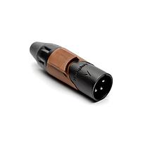 Amphenol Audio AX3MB1M ຕົວເຊື່ອມ 3P PIN M PLUG BLK W BRN MRK SLEEVE