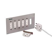 OMEGA MTP1-06-K ການປະກອບແຜງຈໍແຈັກພ້ອມກັບຕົວເຊື່ອມຕໍ່ TC ແລະ RTD ຂະໜາດນ້ອຍ 3 ແຂນ (K, ANSI, 3-Prong Miniature Male Thermocouple Connector)