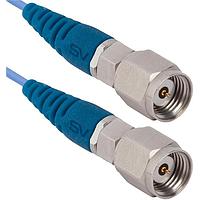 Amphenol SV Microwave 7033-0024 ການປະກອບສາຍ RF 1.85mm ຜູ້ຊາຍ ໄປຫາ 1.85mm ຜູ້ຊາຍ ສາຍປົກປ້ອງການດຶງ 12" ສໍາລັບສາຍ .047