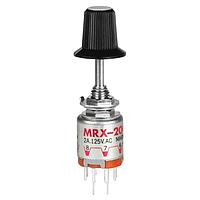 NKK Switches MRX204-BB ສະຫນັບສະຫນູນການຫຼຽນຫຼັກ DP ມີ 2-4 ຕຳແໜ່ງ ປຸ່ມນ້ອຍສີຂາວ