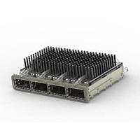 AMP Connectors - TE Connectivity 2170785-6 QSFP CAGE ASSY, 1X4 GASKET, HS, LP