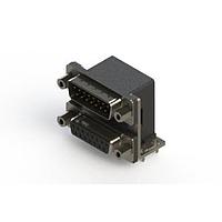 EDAC 663-015-664-036 ຕູ້ສະຫນອງ Dual Port D-Sub ມຸມຂວາ ຕູ້ສະຫນອງ Dual Port D-Sub