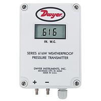 Dwyer 616WL-35-LCD ຕົວສົ່ງສະຫຼຸບຄວາມດັນຄວາມຕ່າງຄວາມດັນຕ່ຳ, ± 0.50% ຄວາມແມ່ນຢືນ, 4-20 mA (Differential, 250 Pa, Stepped Barb Fitting, 1/8 in, 3/16 in, IP66, NEMA Type 4X)