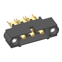 Harwin M80-5000000M1-03-PM5-00-000 ຕິດຕໍ່ Contacts Datamate Mix-Tek Male Cable Connector, Jackscrews, ບໍ່ມີຕິດຕໍ່ສັນຍານ, 3 x 10 AWG High Power contacts