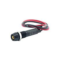 Mallory Sonalert FL1A-8CW-1-Y12V ໄຟສະແດງບົດບົນ LED YEL 8MM ແກ້ວ 12VAC/DC