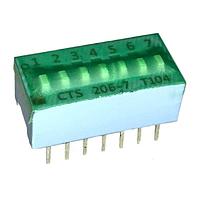 CTS Electronic Components 206-7ST ສະຫນັບສະຫນູນ DIP SPST 7 ສ່ວນຂອງສະຫນັບ