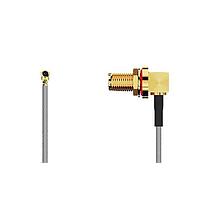 GCT (Global Connector Technology) CABLE 395 RF-050-A-1 ສາຍສັ້ນ RF I-Pex MHF I RA Plug2RP-SMA RAJck Rvrs plrty R Mt IP67/IP68 6 GHz,50mm RG178 ສີນ້ຳຕານ