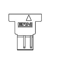 ERNI - TE Connectivity 524750 ອຸປະກອນເສີມ Tin Female 2-Pos Cover Black