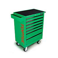 TOPTUL GE-21405 W/7-Drawer Tool Trolley (214 pcs; Green)