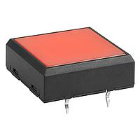NKK Switches JL15SKSCCP2 ສະຫນັບສະຫນູນສະຫນັບສະຫນູນ SPST OFF-(ON) 50mA ແດງ LED/ແດງ ACT.