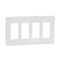 Square D SQWP141004WH ກອງປົກກັນ 4 GANG SCREWLESS MATTE WALL PLATE WH