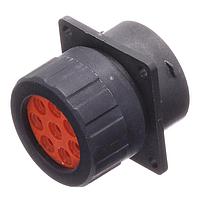 Amphenol SINE Systems RTS018N8SHEC03 ຕົວເຊື່ອມ Sq Flg Rcpt ມີຝາປິດ 8 POS SZ 18 Socket