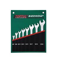 TOPTUL GRAJ0801 Double Open End Slimline Wrench Set (8 pcs)