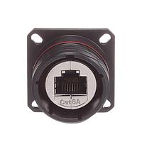 Amphenol Socapex RJFTV6A2A1ZN ຟິວວີອາລະບົດ RJ Field TV CAT6a SQ FLG REC Code A Female RJ45 BLK Zinc Ni