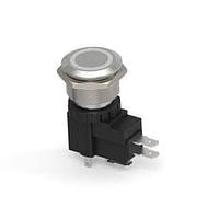 Alcoswitch - TE Connectivity 1-2364686-3 ປຸ່ມກົດສະຫນອງ AVH22 FLT SS MT RNG GRN 12V16A