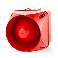 Auer Signal 874360408 ເປັນສຽງເຕືອນ ASL ເປັນສຽງເຕືອນຫຼາຍໂຕນ 24-48 V AC/DC , ແດງ (RAL 3000)