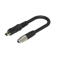 Lumberg Automation RSMGVS-8M-SPEG20-LL-1014/10 M ສາຍສອງທາງສິ້ນ Double Ended Cordsets SPE RSMGVS-8M T1 IP20 10 M Cordset ກັບ STL-1014, FRNC Cross Linked, 1x2xAWG24/7, 600 MHz, 100 Mbps -1 Gbps SPE cable