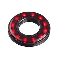 APEM QH22027RC ຕົວຊີ້ວັດ LED Panel Mount Indicators Halo Illuminated Ring ສໍາລັບປຸ່ມຢຸດສະພາບຉົດສຸກ, ການຕັດອອກ 22mm, ຂອບດໍາ, ເລນສ່ອງຂາວມົນ, LED ແດງ, IP67