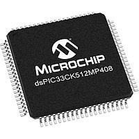 Microchip Technology dsPIC33CK512MP408T-I/PT ຕົວປະມານສັນຍາລັກດິຈິຕອນ ແລະ ຕົວຄວບຄຸມ - DSP, DSC dsPIC33C 100MHz, 512K Dual Panel Flash, 128K RAM, OpAmps, 12bit ADCs, PWM