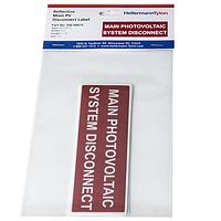 HellermannTyton 596-00675 ປ້າຍແຈ້ງພະລັງງານແດດ MAIN PV DISCONNECT 10/PK