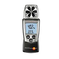 TESTO 410-2 Vane Anemometer ດ້ວຍການວັດແທກຄວາມຊຸ່ມຊື່ນ (0.4 ~ 20 m/s)