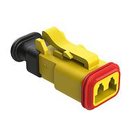 Amphenol SINE Systems AT06-2S-SR02YEL ປລັກ 2 ຕຳແໜ່ງ, ປລັກ, ປຸ່ມຕິດ, SR02 ການປົກປ້ອງການດຶງ (ການປິດສະຫຼາດຂະໜາດຫຼຸດ), ຕົວເຮັດສີເຫຼືອງ