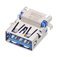 Molex 48397-0003 ຕ່າງຫຼັກ USB Type A USB 3.0 F/A RVS RA REC CH=-1.75 15u'