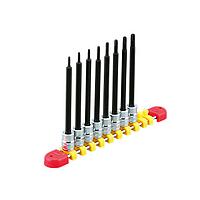 KTC TBT2L08TH ຊຸດເຕົ້າສຽບບິດບິດ Torx ປະເພດ T ຍາວ (1/4", 8pcs)