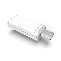 New Age Enclosures P1A-210906U ກອງ USB Enclosure Tiny Remote 2.1 x 0.9 x 0.6 ນິ້ວ - ສີຂາວ