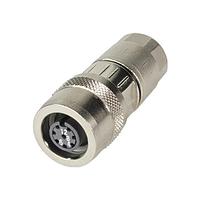 HARTING 21038212830 ຕົວເຊື່ອມຕໍ່ມິດຕະພາບວົງມົນ M12 PUSHPULL 8POLE A-CODED FEMALE