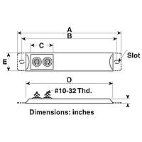 OMEGA SSEM-3392/240V Seamless Iron or Chrome Steel Strip Heater Inline Terminals (1250 W)
