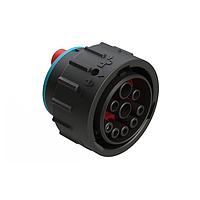 Amphenol SINE Systems AHDP06-24-91SR16-SRA ປະຕູຮັບສະບັບຂະໜາດ 24, ຕຳແໜ່ງ 9 ປະເພດປຸກ ISOBUS, ປຸກ, ການປິດສະຫຼຸບຂະໜາດ, ອາເດັບແຣງງາມ (SRA). ໝາຍເຫດ: ໃຊ້ (ຂະໜາດ 8) PN# AT62-203-08141-16 ຕິດຕໍ່ສໍາລັບການນໍາໃຊ້ 6AWG/16mm