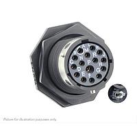 Eaton Souriau-Sunbank UTGX714D15SY32 ຮັບສະຕິເຄື່ອງ Jam nut receptacle & hold down clips, ບໍ່ມີ backshell, ມີ 15 ຕິດຕໍ່ PCB ຍິງ, IP68/69K ໃນສະພາບບໍ່ໄດ້ຕໍ່ກັນ, keying Y