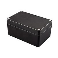 Hammond Manufacturing 1550Z116BK ກະບອດອາລູມິນຽມກັບຜົມຫນາ, ກັນນ້ຳ 6.32x1.6x3.95" ສີດຳ