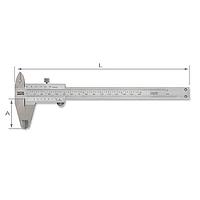 TOPTUL IACA0150 ສະແຕນເລດ Vernier Caliper (L=235mm)