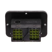 Amphenol SINE Systems ARC12-24PAR ປຸ່ມສອກ 24 ຕໍ່ຕຳແໜ່ງ, ປະຕູຮັບ, ຕິດຕໍ່ດ້ວຍຫົວກະດານ, ຂະໜາດ 16, ການແຊກດ້ວຍການສະກັດສະຍຸດສໍາລັບ Jackscrew, ກະທົບ A, ມີຂອບ, ການປິດກັນດ້ານຫຼັງທີ່ມີຂະໜາດຫຼຸດ