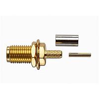 Pomona Electronics 72956 ຕົວເຊື່ອມ SMA JACK BULKHEAD CRIMP, RG174, 178, 188, 316