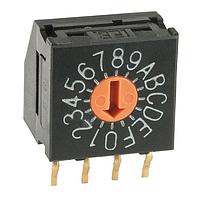 NKK Switches FR01FR16H-06XL Rotary Switches 16 POS REAL CODE FLUSH RA PC .2 SPAC