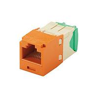 Panduit CJT688TGOR ຕູ້ຕໍ່ແບບມົດູເລີ / ຕູ້ຕໍ່ເຄືອຂ່າຍ Ethernet Mini-Com Mod Cat 6 28/30 AWG UTP