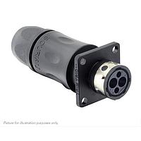 Eaton Souriau-Sunbank UTGX0JC102W2S ຮອບຮອງຮູບສີ່ແຂນຮອບຮອງ, ມີກະບອກສາຍສະບັບຫຼັງ, ສໍາລັບ 4 ຕິດຕໍ່ຜູ້ຍິງ, IP68/69K