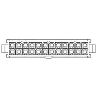 AMP Connectors - TE Connectivity 1-2029088-2 ກອງສາຍໄຟ 12 ຕຳແໜ່ງ ປລັກ ບົດປະກອບ PNL MNT UL-94-V2 ສີດຳ