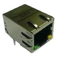 Amphenol Commercial Products RJMG1BD3B8K1ANR ມັກເຕິກແຈັກ R/A, ປະເພດຈົດຈ່ອງ, ມີ LED TabDwn, 10/100 baseT