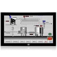 IEI Technology DM-FW19A/PC-R21 ມູດຈະຫລອດຈໍ 18.5" 400 cd/m 1366x768 ຈໍ LCD, ກະບອງອາລູມິນຽມດ້ານໜ້າ, ສີດຳ, ມີຈໍສະຕິກ USB PCAP, ຮັບເຂົ້າ DC 9 -36V, ສີພິດຜົນ, R21