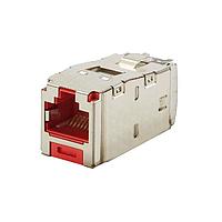 Panduit CJS6X88TGRDY ໂມດູນມິນິ-ຄອມ, Cat 6A, ປ້ອງກັນສະຫນາມ, 8 ຕຳແໜ່ງ