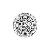 AMP Connectors - TE Connectivity 863752-1 ຊຸດຕິດຕໍ່ວົງກົງມາດຕະຖານ LGH PLUG KIT 5 CONTACT