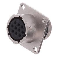 Amphenol SINE Systems RT0W01210SNH03 ຕົວເຊື່ອມຕໍ່ Receptacle, ຂອງຝາກຮອບສີ່ແຂ້ວ, 10 ຕຳແໜ່ງ, ຜູ້ຍິງ, ຂະໜາດ Shell 12, ມີຢາຊິໂລຄອນ Seal