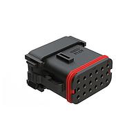 Amphenol SINE Systems AT16-18SD-K004 ປລັກ 18 ທາງ 18 ຕຳແໜ່ງ ມີຝາປົກກັນ, ກະແຈ D, ສີດຳ