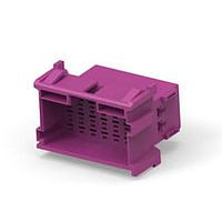 AMP Connectors - TE Connectivity 1-967630-3 ກອງປະກອບ 21P 2TAB PLUG PURPLE CONNECTOR HOUSING