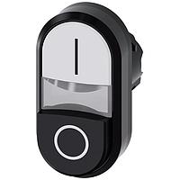 SIEMENS 3SU10013BB610AK0 ປຸ່ມລົງ/ປຸ່ມຍູ້ TWIN BUTTON, MOM, WHITE/BLACK